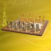 Chessmen Metal Staunton Arabescato set